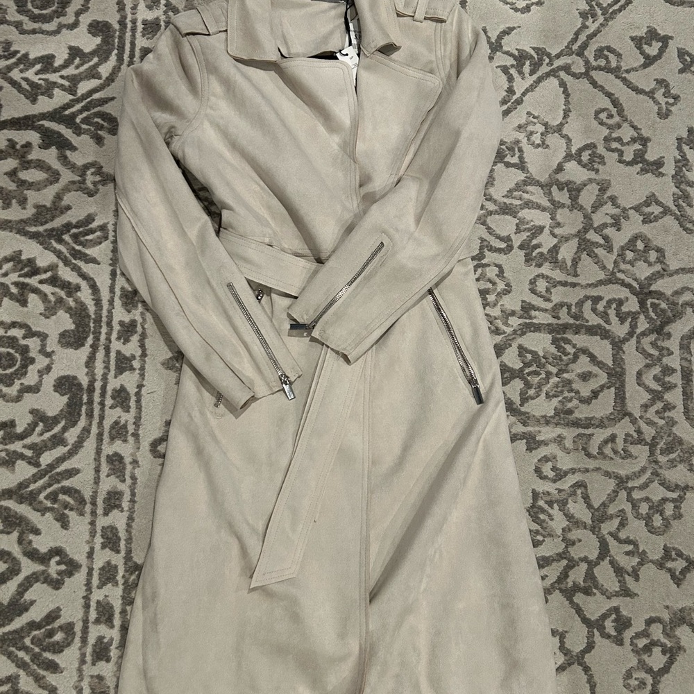 Tahari Light Tan Trench Coat